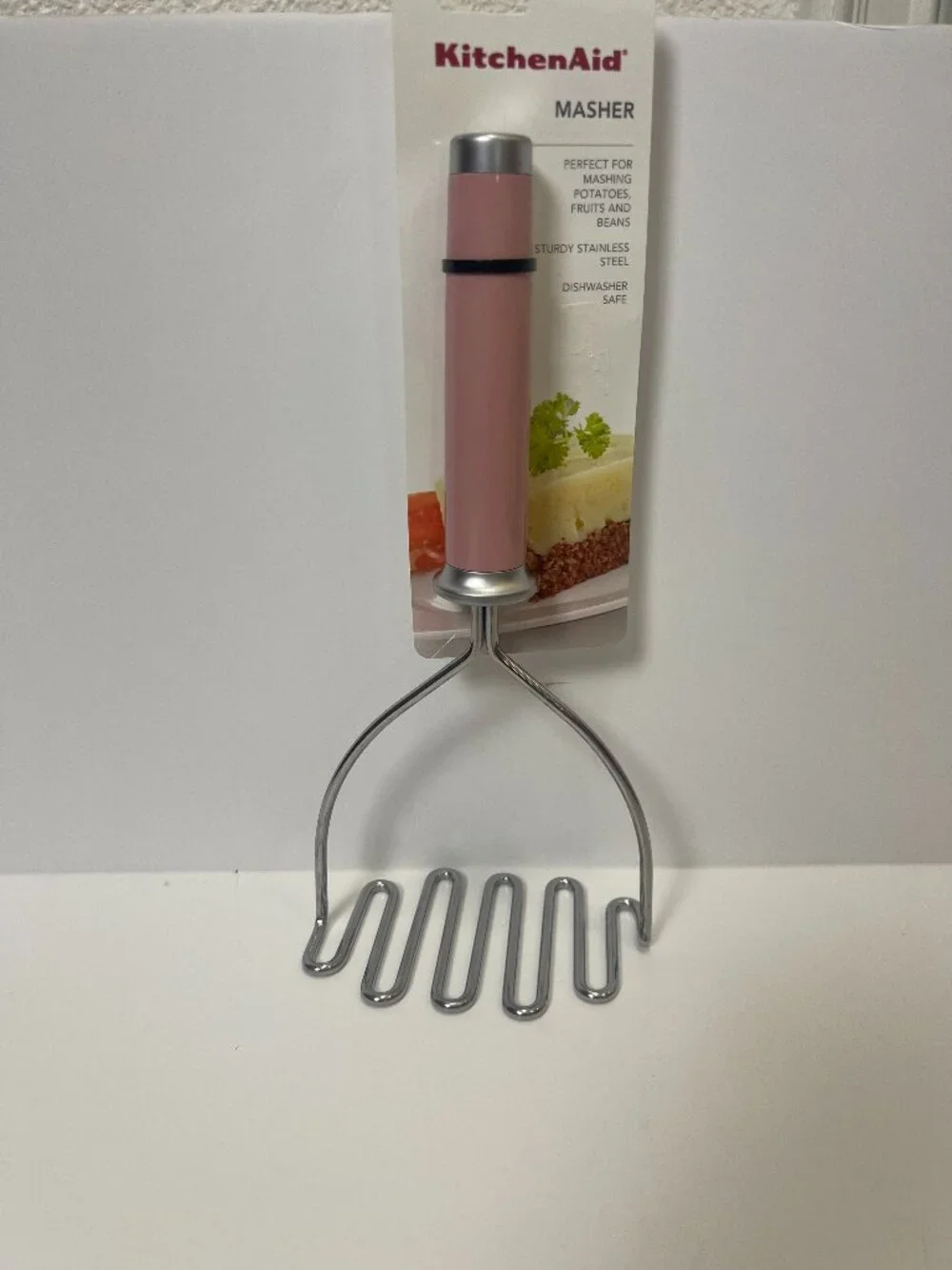 KitchenAid Dried Rose Pink Stainless Steel Potato Masher NWT